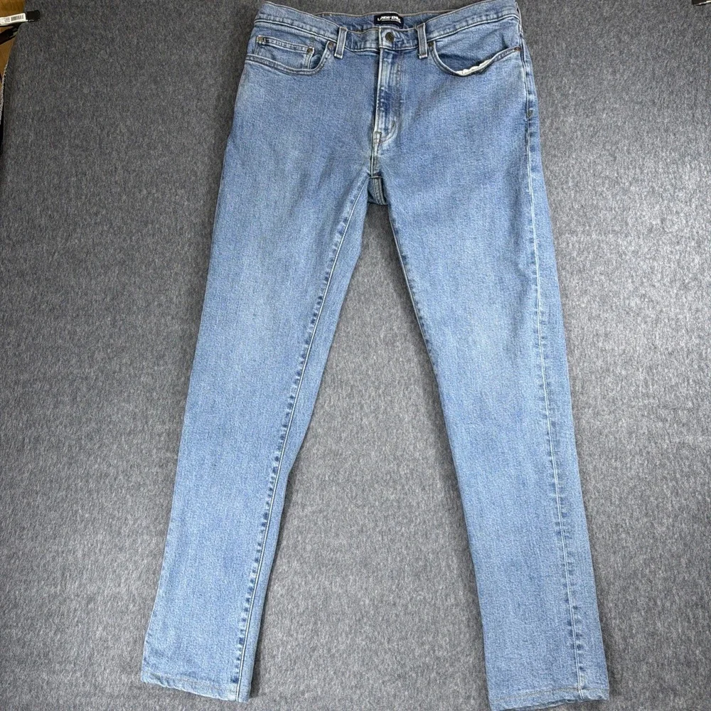 Lands End Straight Leg Jeans 36X32 Square Rigger Slim Fit Classic Outdoors